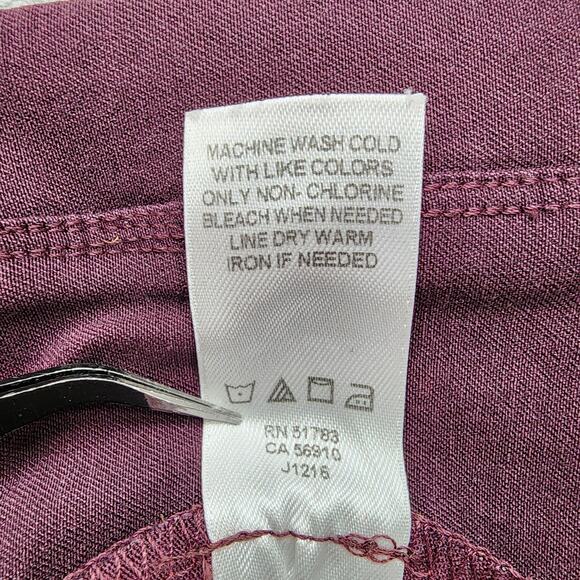 Maurices Skirt Womens L Red Burgundy Pull On Pencil Back Slit Stretch Office - Picture 5 of 8